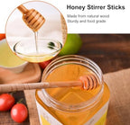 100 PCS Wooden Honey Sticks Dipper 6 Inch, Mini Honeycomb Honey Stirrer - Image 2