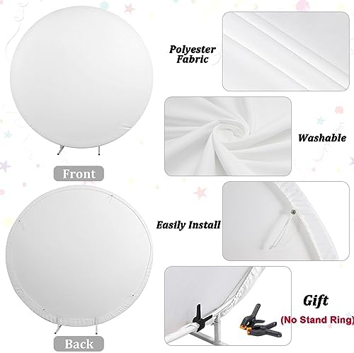 Renaiss 6.5x6.5ft Pink Tennis Ball Round Backdrop Cover Tennis Themed Circle Photography Background Tennis Match Sports Theme Birthday Baby Shower Fans Athletes Party Decor Arch Photo Booth Props - Image 5