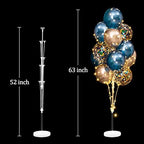 Balloon Stand Kit for Floor with String Light 2 Set Rolay Blue Centerpieces Balloon Holder Decoration for Wedding Christmas Adult Birthday Party Men Bachelor Party - Image 3