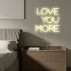 Neon Sign Wedding Love You More, Large Led Neon Light For Wall Decor, Custom Warm White Light Wedding Birthday Gift For Kids, USB Operated Neon Wall Art (11.8x11.8in) - Image 5