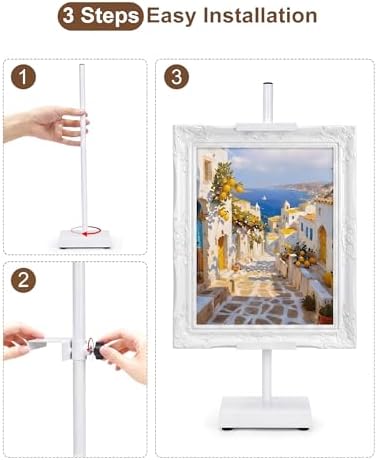 Adjustable Tabletop Easel Stand, White 17" H Easels for Display - Image 4