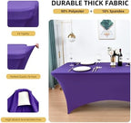 6-Pack 6ft Spandex Table Covers for Rectangle Standard Folding Tables - Wrinkle Resistant Stretch Tablecloths - Ultimate Fitted Table Protector for Parties, Trade Shows, Wedding - Image 2