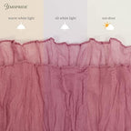 YMHPRIDE 12 Pack Cheesecloth Table Runner 35x120in Dusty Rose Table Runner - Image 5