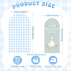 2PCS Silly Goose Baby Shower Arch Backdrop Cover Green Blue 6ft 7.2ft Stretchy Spandex Fitted A Silly Goose is About to Be on the Loose Backdrop for Silly Goose Baby Shower Decorations Party Supplies - Image 2