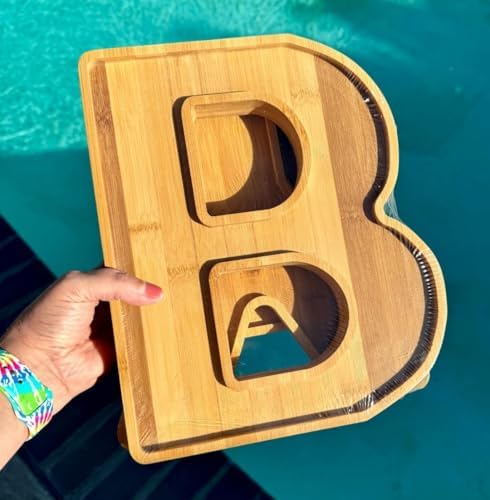 15.8" Fillable Charcuterie Trays, 4 Pack Larger Bamboo Charcuterie Boards for Baby Shower, Wooden Serving Trays for Fruit Cheese Platter Vegetable Food Dish Plates, Baby Birthday Party Table Decor - Image 2