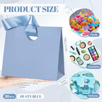 Feifeiya 30 Pcs Small Dusty Blue Gift Bags with Ribbon Handle - Image 2