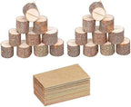 Wooden Stump Note Holder Set 50 Pieces for Wedding Table Numbers by OHPHCALL