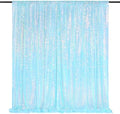 Blue Iridescent Sequin Backdrop 7ft x 7ft Glitter Photo Booth Backdrop by QueenDream