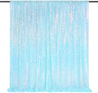 Blue Iridescent Sequin Backdrop 7ft x 7ft Glitter Photo Booth Backdrop by QueenDream