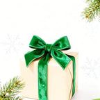 Meseey 4 Inch Wide Green Velvet Wired Ribbon, 10 Yards Velvet Ribbon with Wire Edge for Christmas Tree, Wreaths, Gift Wrapping, Bows, Crafts and Holiday Decorations - Image 7