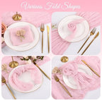 50 Pack Pink Cloth Napkins 20x20 Inch Cheesecloth Napkins - Image 5