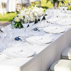 LIYH 50 Pcs White Scalloped Plastic Plates Reusable - Unbreakable Plastic Plates for Weddings Party Outdoor Picnics Dishwasher Safe BPA Free(25Guests) - Image 5