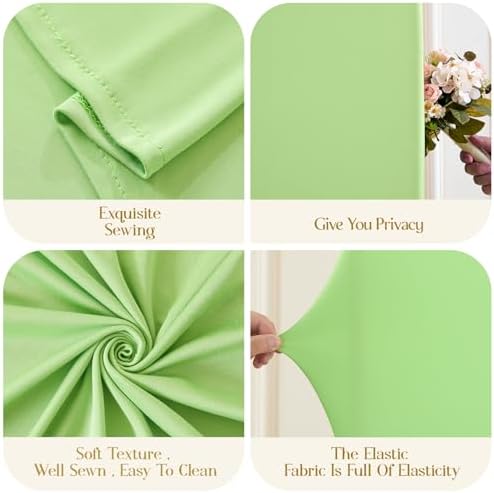 Green Arch Backdrop Cover 3 Set-7.2FT, 6.6FT, 6FT Green Arch Covers Spandex Fitted Wedding Arch Stand Covers for Baby Shower Birthday Party Ceremony Photo Balloon Arch Stand Background Decorations - Image 6