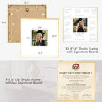 Signature Picture Frame 18x18, Aluminum Signable Frame with Glass, Gol - Image 2