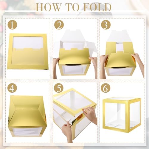 Thyle 12 Pcs Baby Balloon Boxes with 99 Letters for Baby Shower, Gold - Image 3