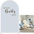 Light Blue Arch Backdrop Covers Baby Shower Party Decor We Can Bearly Wait Theme Arched Photography Background Stand Covers for Birthday Parties (2.2x5FT) by KONPON