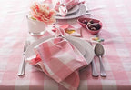 DII Buffalo Check Collection, Classic Farmhouse Tablecloth, 60 x 120, Pink & White - Image 4