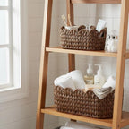 Set of 2 Scalloped Baskets, Small Wicker Baskets for Gifts, Brown - Image 4
