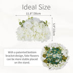 White Flowers Balls for Centerpieces: 11.8in Diam, Set of 2 - Image 7