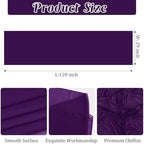 6 Pack 10Ft Dark Purple Chiffon Table Runner 29x120 Inches Sheer Fabric Table Runner Romantic Wedding Runner for Thanksgiving Christmas Bridal Shower Decorations（Dark Purple） - Image 2