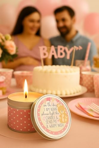 Majestic Zen Baby Shower Candle Favors for Girls | 9-Pack Scented Soy Wax Candles | Baby Powder Scent | 30–40 Hour Burn | Baby Shower Party Favors & Gender Reveal Keepsake - Image 4