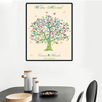 DIY Wedding Guest Book Alternative Personalized Fingerprint Wedding Tree Butterflies Guests Book with Inkpad Party Decorations-60x80cm - Image 4