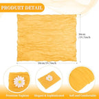 fani 100 Pack Gauze Cheesecloth Napkins, 20 x 20 in, Mustard - Image 2