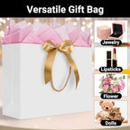 EUSOAR Gift Bags with Ribbon, 50pcs 16"x6"x12" Thank You Paper Bags with Bow Ribbon Handle, Perfect for Wedding, Baby Shower, Birthday, Anniversary, Holiday Party - Image 4