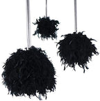 ZUCKER 18 inch Fluffy Feather Hanging Pom Pom - Hanging Decor for Party, Wedding, Baby Shower or Home Decor (Black) - Image 2