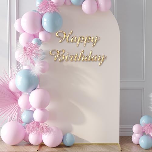 Neatsure Arch Backdrop Stand and Cover Set, 7.2FT Metal Photo Balloon Arch Backdrop Stand for Wedding Birthday Party Baby Shower Ceremony Graduation Decoration, Beige - Image 7