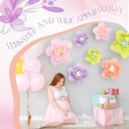 Cholemy 24 Pcs Tissue Paper Flowers, Crepe Paper Flowers Decorations 8" 10" 12" for Wedding Party Baby Bridal Shower Carnival Party Birthday Nursery Wall Decor (Multi Colors) - Image 5