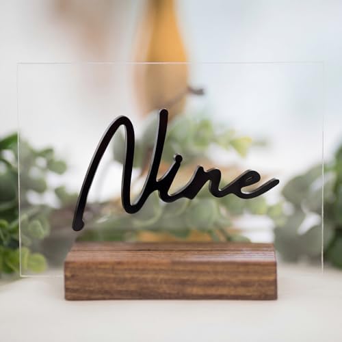 24 Pcs Black Acrylic Cursive Wedding Table Numbers 1-24 - Image 6