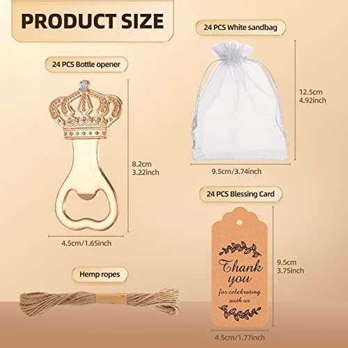 24 Pcs Crown Bottle Opener Baby Shower Favors for Guests - Image 2
