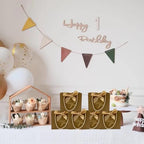 TKSBAG 100 Pack Small Thank You Gift Bags with Handles, 5.5''x 2.3''x4.7'' Mini Brown Gift Bags Bulk for Baby Shower, Birthday, Wedding, Party Favors, Mother's Day - Image 6