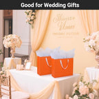 EUSOAR Gift Bags with Handles, 25pcs 12.5"x4.5"x11" Paper Shopping Wedding Orange Gift Wrap Bags, Merchandise Retail Wrapping Bag Bulks for Small Business Grocery Boutique Bridal Party Favor - Image 6