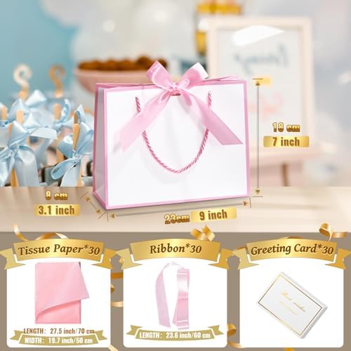 DOYIDE 30 Pcs Thank You Gift Bags with Tissue Paper & Handles, 9x7x3.1inch - Image 4