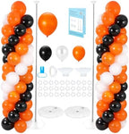 Balloon Column Stand with 102Pcs Balloons, Halloween Balloon Column Kit Set of 2, Metal Balloon Tower Stand with Base for Floor, Height Adjustable from 1.57 to 7 Ft, For Party Decorations by Lanboon