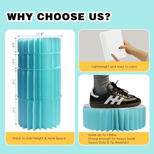 4 Pcs Foldable Buffet Risers - Cake Display Stand - Image 4