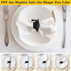 30 PCS Graduation Napkin Rings, 2026 Graduation Black Napkin Holders for Cloth Napkins Metal Napkin Holder Bulk for Graduation Party Supplies Graduation Table Decor - Image 3