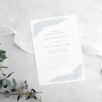Canopy Street Personalized Dainty Floral Invitations / 25 Custom Modern Wedding Invites With White Envelopes / 5" x 7" Dusty Blue Botanical Anniversary Party Invite/Made In The USA - Image 3