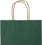 bagmad 100 Pack 8x4.75x10 Inch Medium Green Gift Paper Bags with Handles Bulk, Kraft Bags, Craft Grocery Shopping Retail Party Favors Wedding Business Sacks (Dark Green, 100pcs) - Image 4