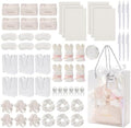 55-Piece Baby Shower Game Winner Prize Set, Including Hair Ties, Eye Mask, Makeup Bag and Gift Bag, Suitable for Baby Shower Game Prizes, Weddings and Bridal Shower Gifts (White) by TomteNisse