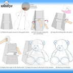 4PCS Blue Bear Baby Shower Decorations, We Can Bearly Wait Toile de Jouy Teddy Bear Cardboard Cutouts Standee Set, Blue Safari Baby Shower Party Supplies - Image 3