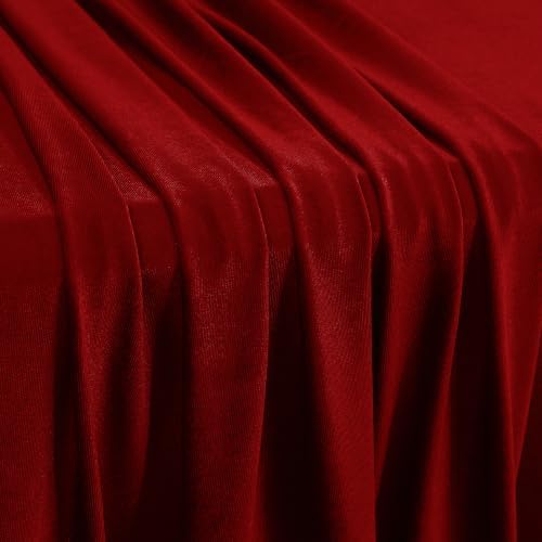 Red Velvet Ruffle Tablecloth, 60 x 84 Inch Rectangular - Image 5
