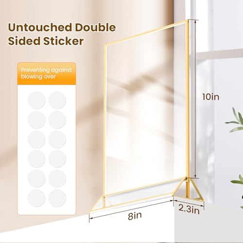 Gold Frames 8X10 Acrylic Sign Holder Double-Sided Picture Frames - Image 2