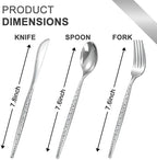 WILLIFE 300 Pcs Silver Plastic Silverware, Heavy Duty Plastic Silverware - Image 2