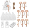 60 PCS Vintage Skeleton Key Bottle Opener with Organza Bags, Thank You Tags, Jute Rope and Chains - Perfect Wedding Gifts and Baby Shower Favors for Guests (Rose Gold) by Orlabno