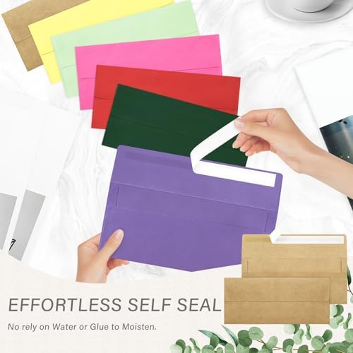 200 Pack #10 Kraft Paper Envelopes Letter Size Self Seal Business Envelopes - Image 5