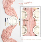 12 Pack 23 x 120 Inch Blush Pink Table Runner 10Ft Cheesecloth - Image 6