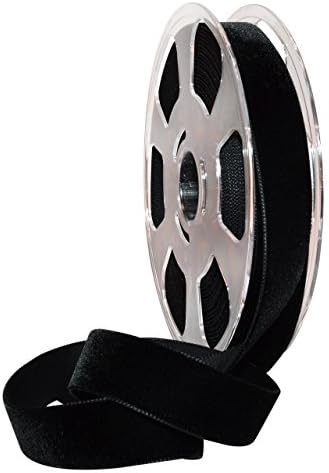 Morex Ribbon 01225/10-725 Nylvalour Swiss Velvet Nylon Ribbon, 7/8-Inch by 11-Yard, Black by MorexRibbon